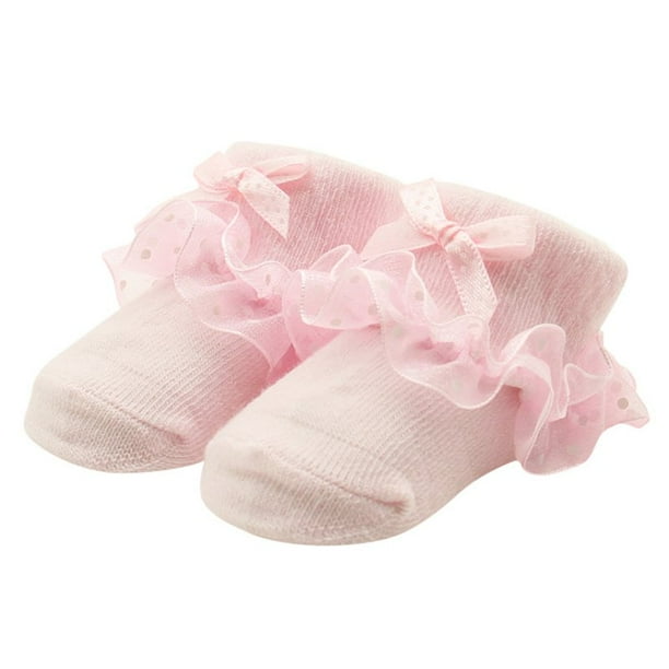 Kids Baby Girls Ankle Sock Infant Newborn Toddler Bow Lace Frilly Tutu Socks